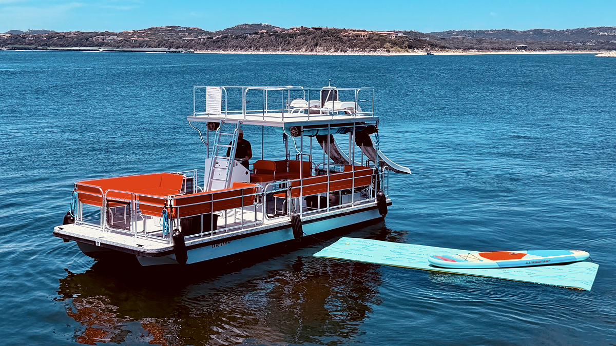 18 Passenger Double Decker Party Boat - Austin Boat Rentals on Lake Travis | Keep Austin Wet Watercraft