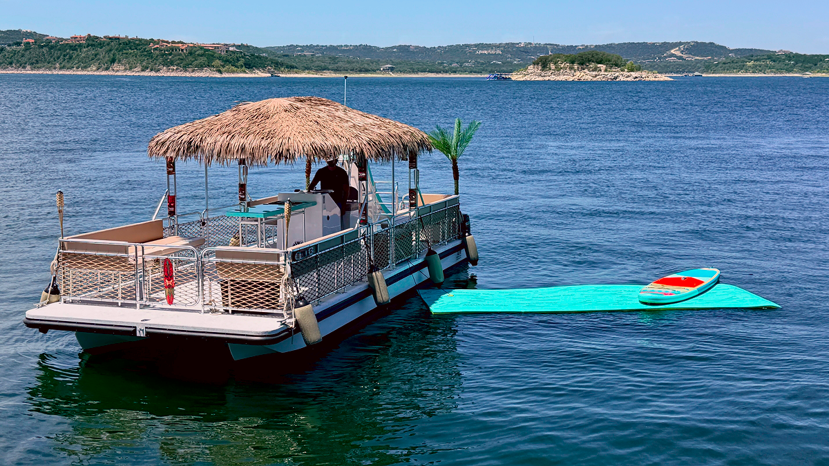 Tiki Vibes Party Boats - Austin Boat Rentals on Lake Travis | Keep Austin Wet Watercraft