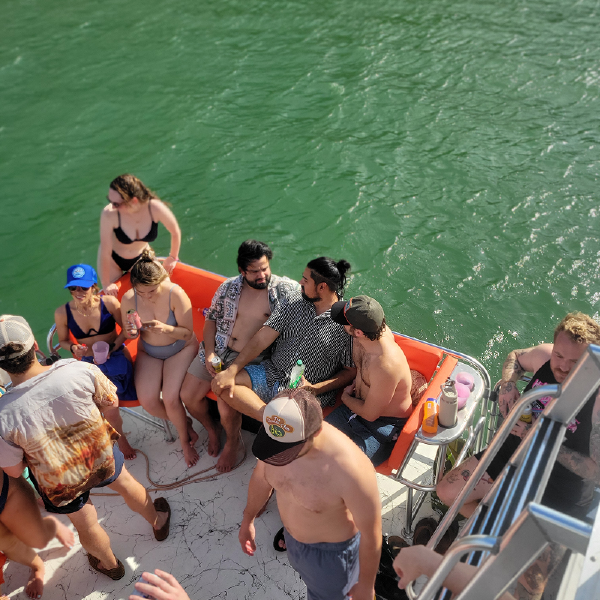 Devils Cove bachelor party - Keep Austin Wet Boat Rentals