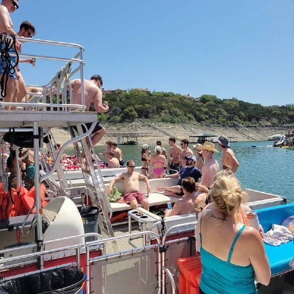 Devils Cove bachelor Group - Keep Austin Wet Boat Rentals